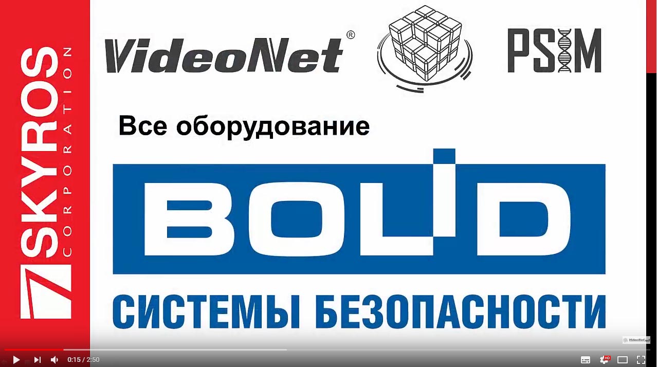 Подключение в VideoNet 9.1 оборудования Bolid